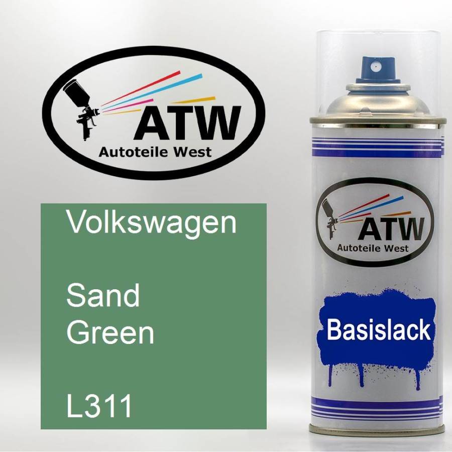 Volkswagen, Sand Green, L311: 400ml Sprühdose, von ATW Autoteile West.